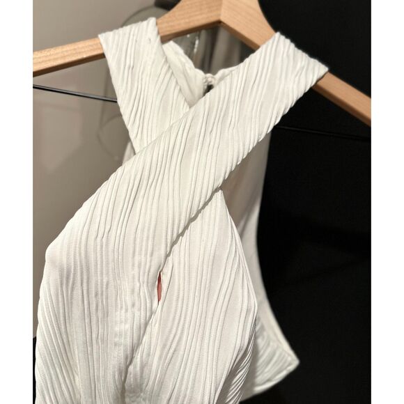 NWT Anthropologie Cross-Neck Halter Tank Top in White - Picture 6 of 9